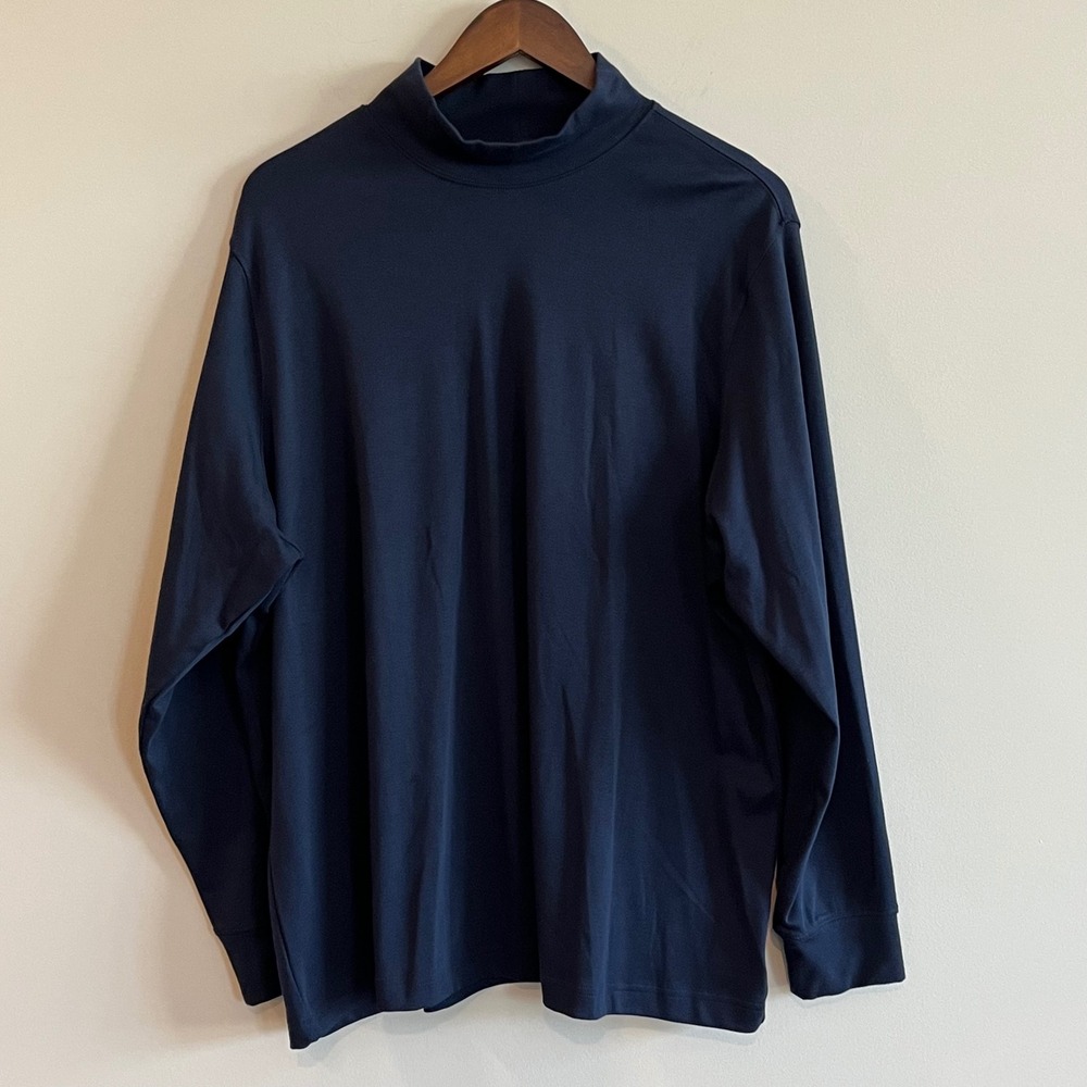 Lands End Women's 2X Relaxed Fit Mock Neck Long Sleeve Top Set of 3 - Picture 6 of 12